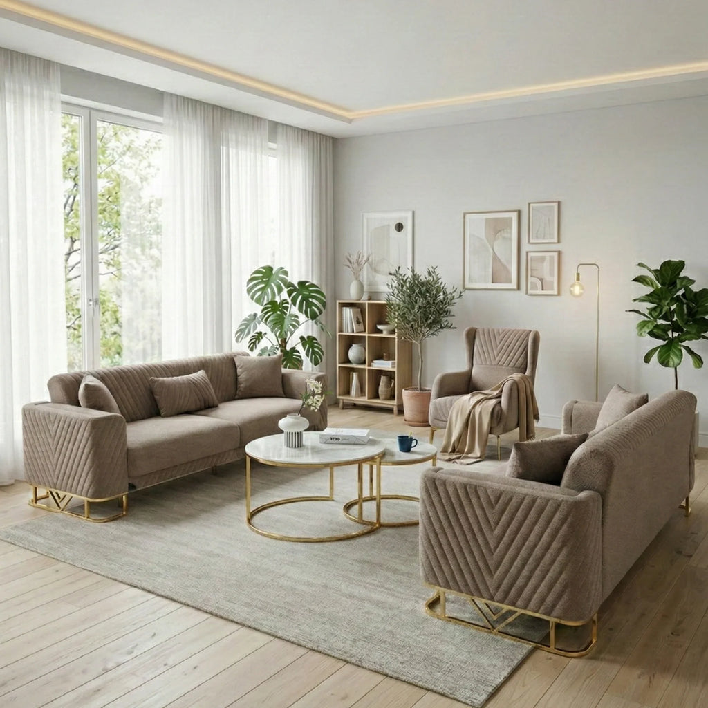 Ensemble Canapé Modulable Convertible Coffre – 4 Compositions