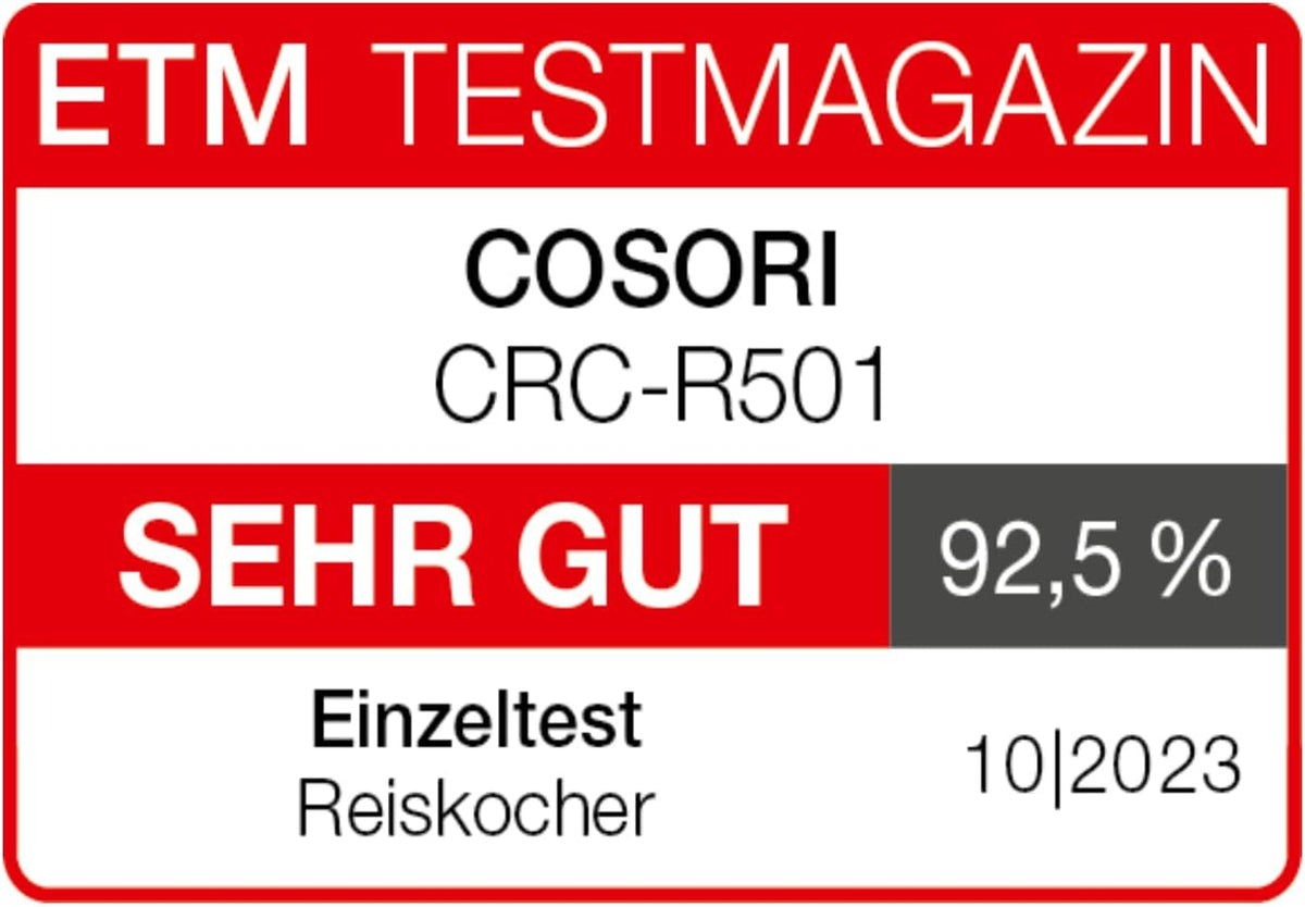COSORI Reiskocher, Multikocher mit 17 Programme, Rice Cooker 1,8 L, Fuzzy-Logik, Dampfgarer mit Edestahleinsatz, Rezeptbuch, Slow Cooker, Premium Innentopf, Warmhaltefunktion, Timer, Schwarz