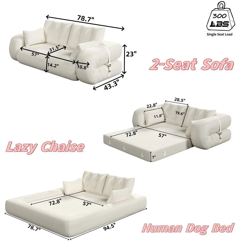 78.7 Multi-Functional Foldable Sofa Bed