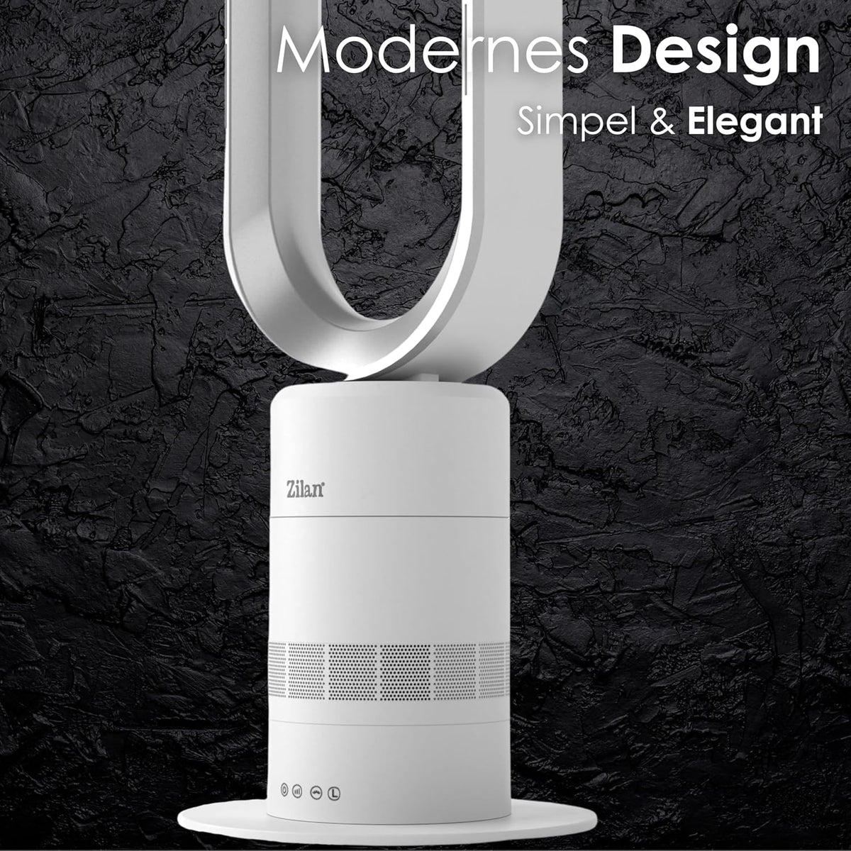 Zilan Turmventilator energiesparender BLDC Motor mit Fernbedienung Ventilator energiesparend oszillierend sehr leise Design Standventilator 10 Stufen Säulenventilator mit Kühlung Tower Fan