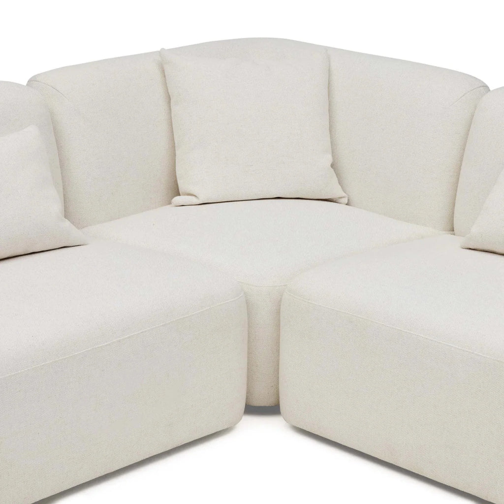 Nismaaya Pascal Modular Sofa Ivory White 5 Seater Corner