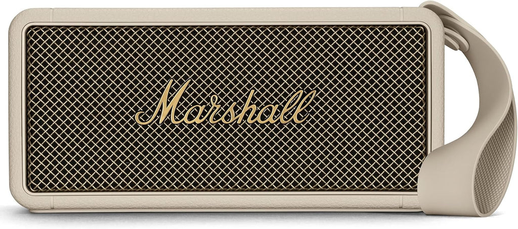 Marshall Middleton kabelloser tragbarer Bluetooth-Lautsprecher, über 20 Stunden tragbare Spielzeit, wasserfest IP67 – Crème