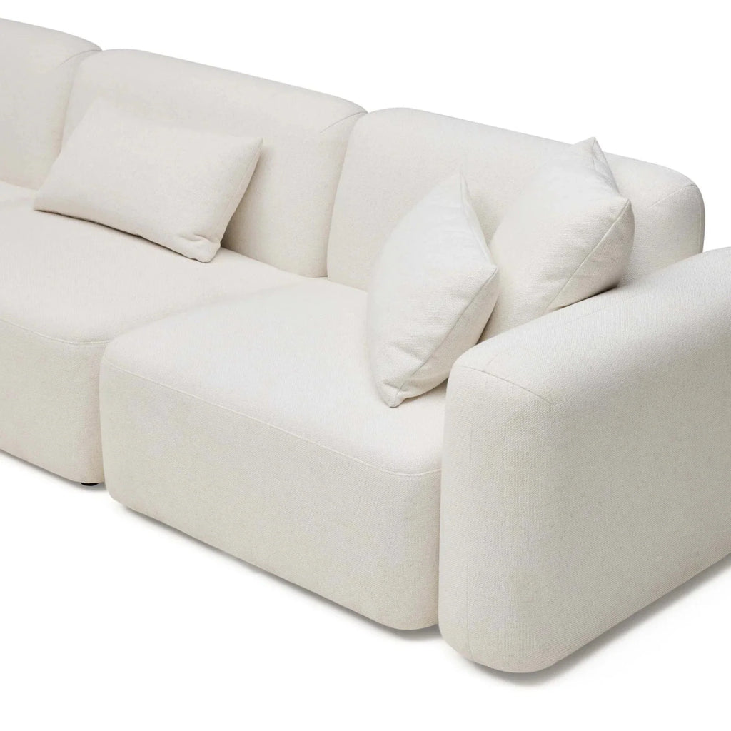 Nismaaya Pascal Modular Sofa Ivory White 4 Seater Corner