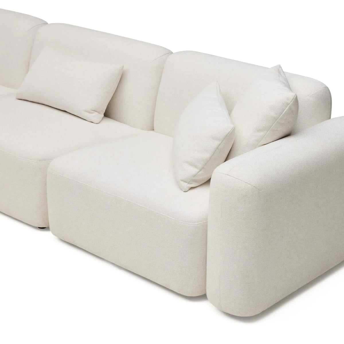 Nismaaya Pascal Modular Sofa Ivory White 4 Seater Corner