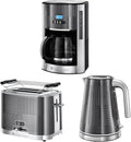 Russell Hobbs GeoSteel Frühstückset Toaster, Wasserkocher und Kaffeemaschine