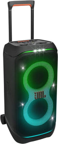 JBL Partybox Stage 120 in Schwarz – Tragbare Bluetooth-Lautsprecher-Box mit JBL Pro Sound, Lichtshow, KI-Sound-Boost und Teleskopgriff – 12 h Laufzeit