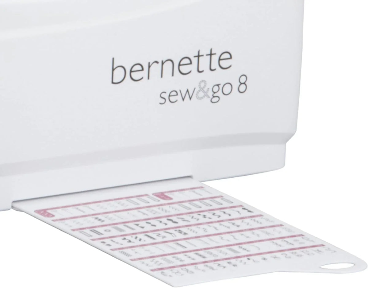 Bernette Sew&Go8 machine à coudre ordi, 197 programmes, bras libre, blanc