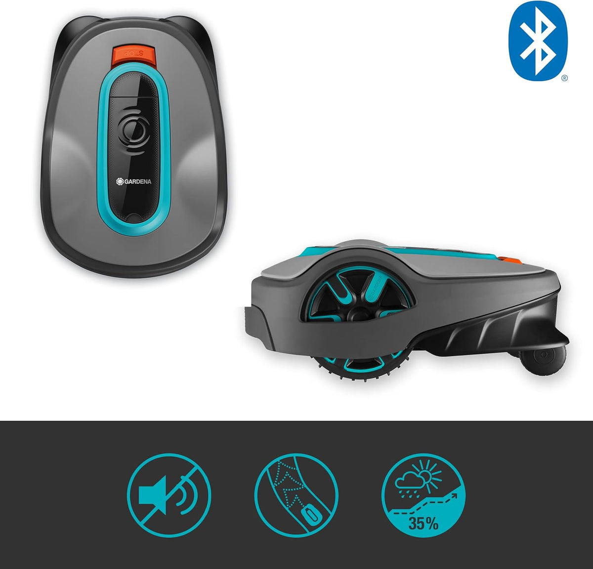 Gardena Mhroboter SILENO minimo 500 m: intelligenter Rasenmher mit optimaler Konnektivitt, mit Gardena Bluetooth App programmierbar, DE-Version (15202-20)