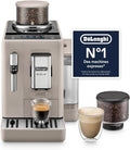De’Longhi Rivelia - Perfetto Machine à Café Automatique, Mousseur à Lait Classique, 8 Boissons Enregistrées, Écran Tactile Couleur, Réservoir à Grains de Café Interchangeables, Noir (EXAM440.35.BG)