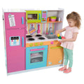 Cocina de Juguete KidKraft Deluxe Big and Bright de Madera para Niños, Colores Neón