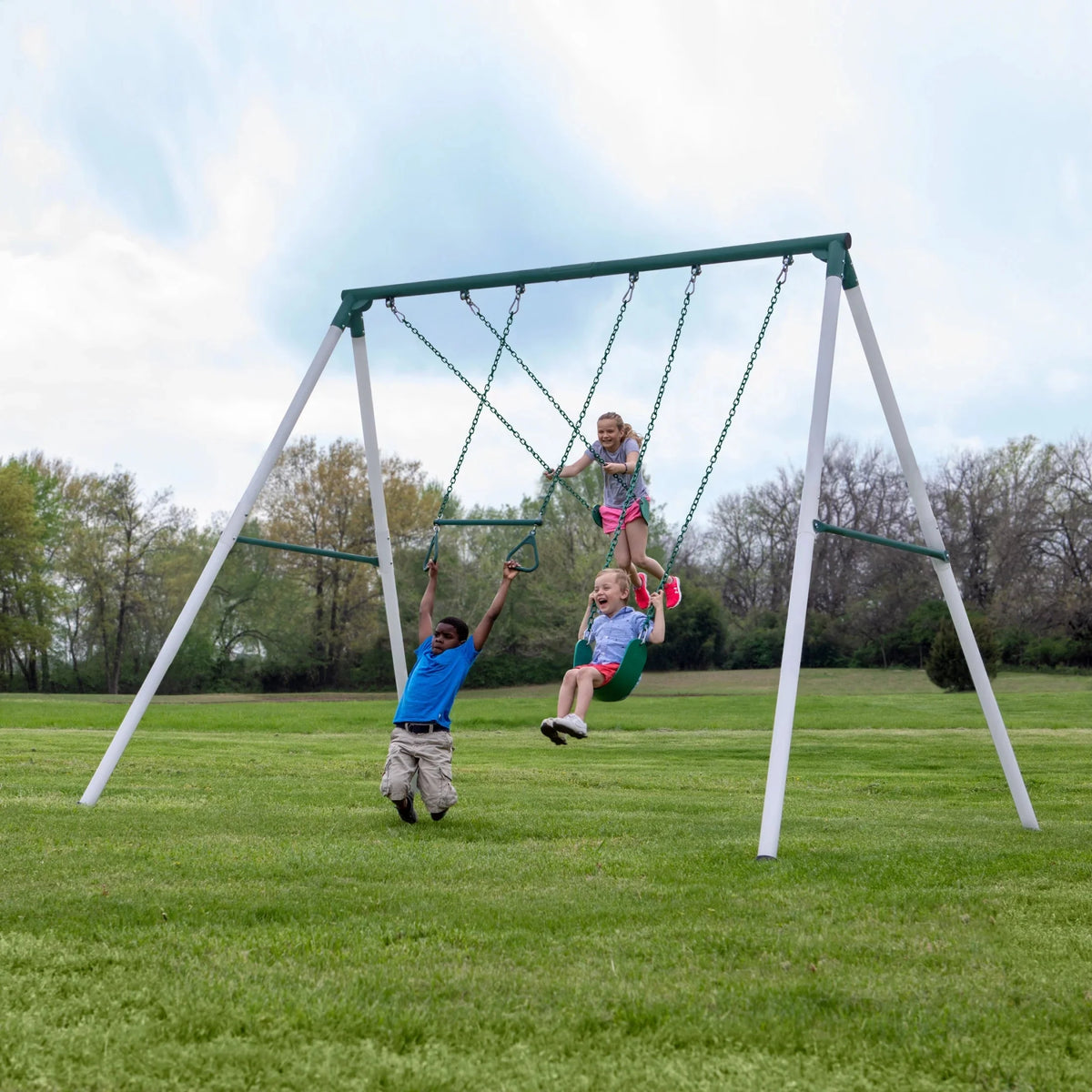 Columpio de Metal Backyard Discovery Big Brutus de Alta Resistencia con Estructura Tipo A