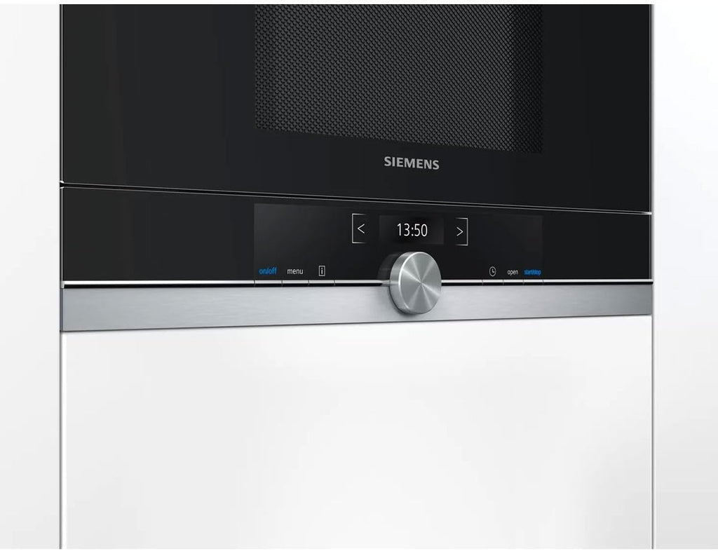 Siemens BF634LGS1 Mikrowelle, 900 W, 21 L Garraum, LED-Innenbeleuchtung, Edelstahl