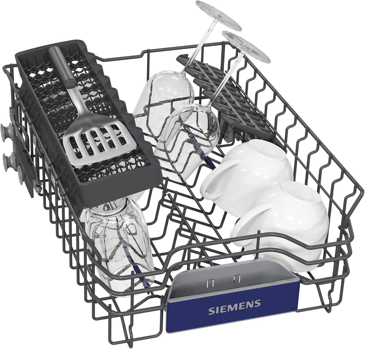 Siemens SR65YX08ME, iQ500 Smarter Geschirrspüler Vollintegriert, 45 cm breit, Besteckschublade, Zeolith, extra leise, aquaStop, automatische Türöffnung nach Programmende, varioSpeed, Innenbeleuchtung