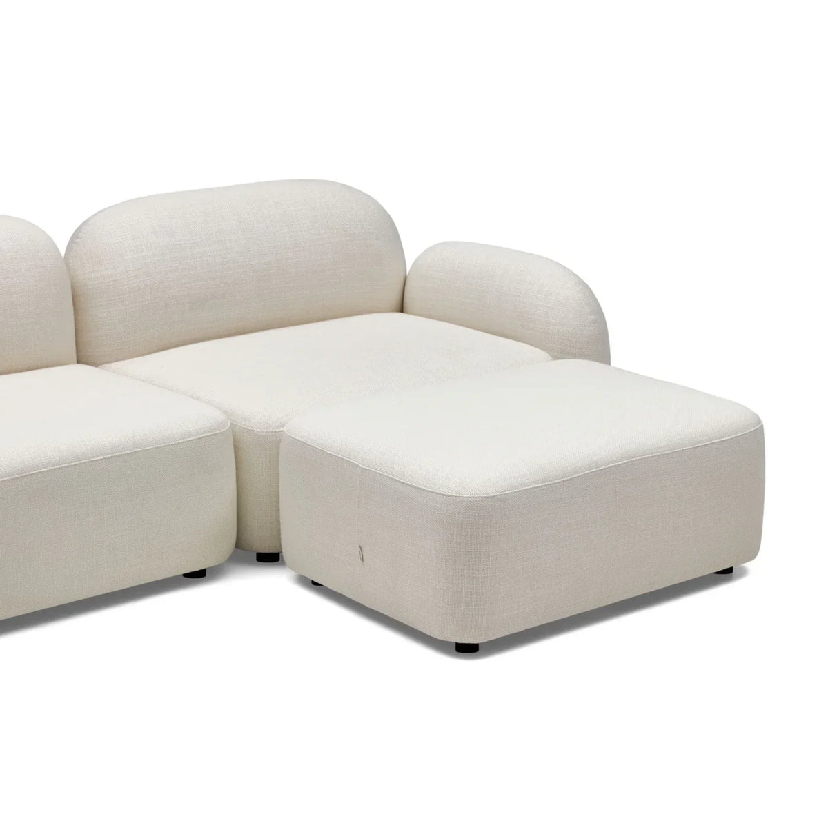 Nismaaya Oslo Modular Sofa Frosted Ivory 2 Seater with Ottoman