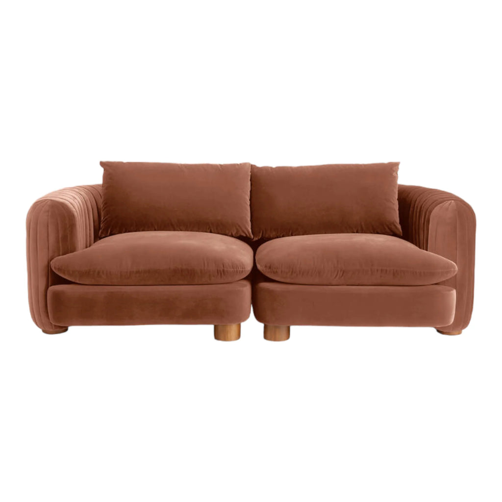 ComfyTrio 2 Seater Teak Wood Sofa