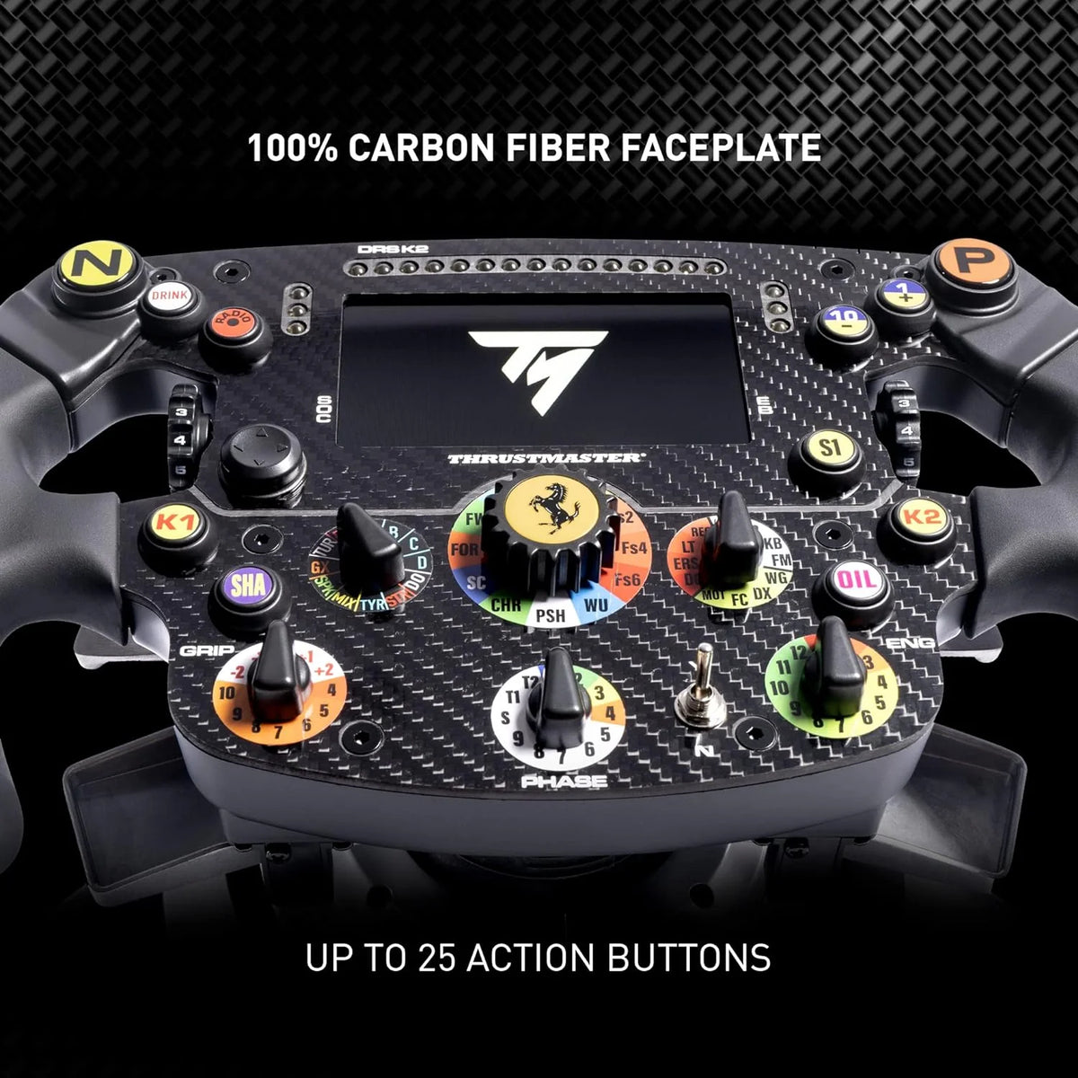 Thrustmaster Formula Wheel Add-On Ferrari SF1000 Edition - Volant de course hautes performances avec écran LED pour PC, PS4, PS5, PS5 Pro, Xbox One et Xbox Series X|S