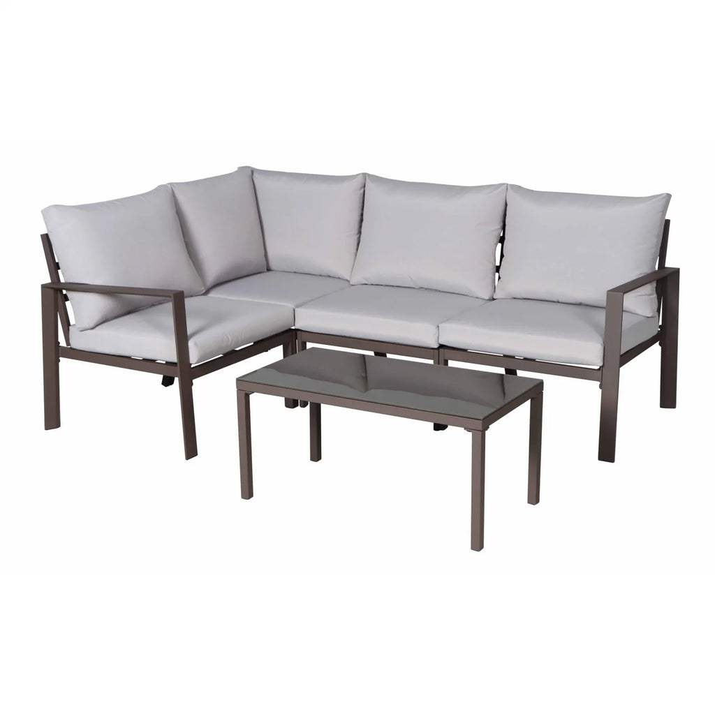 Conjunto de Jardín Rinconera de Aluminio Mesa + Rinconera , Málaga