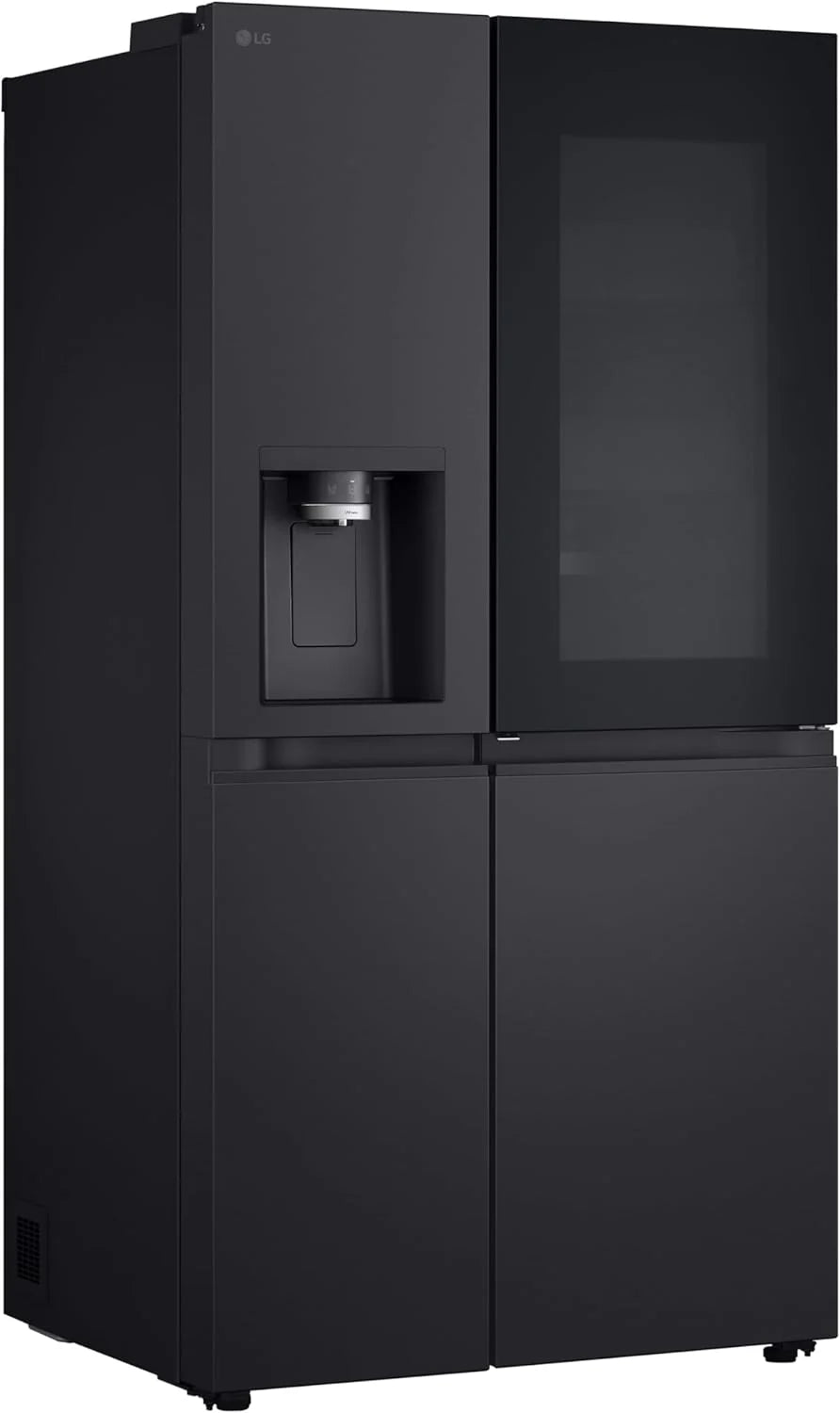 LG GSGV81PYLL Side by Side Kühlschrank, Klasse E, 635 L, Instaview, Kühlschrank mit Gefrierfach, Eis-, Crushed Ice- Wasserspender, Total NoFrost, Smart Inverter Kompressor, Wi-Fi