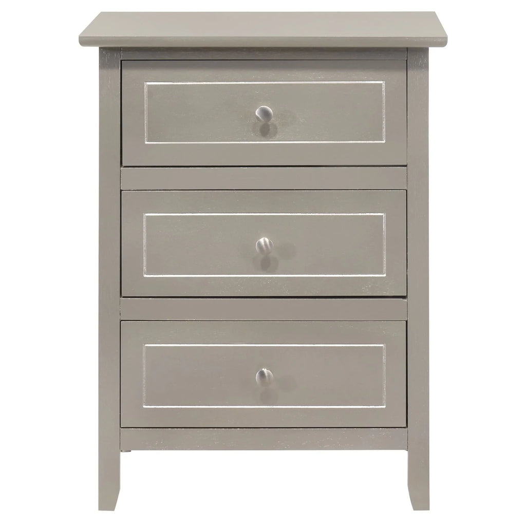 Daniel 3-drawer Transitional Wooden Nightstand