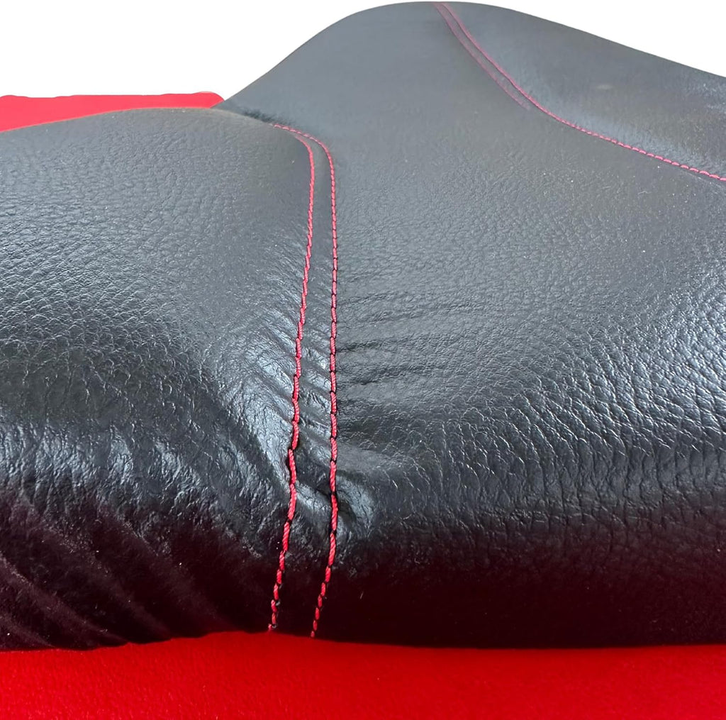 Autobett Kinder Kinderbett Rio 90x200 Rennwagenbett inkl. Lattenrost LED-Leuchte Spoiler (inkl. Creativ Fresh H2 Matratze, Rot inkl. Sportsitze)