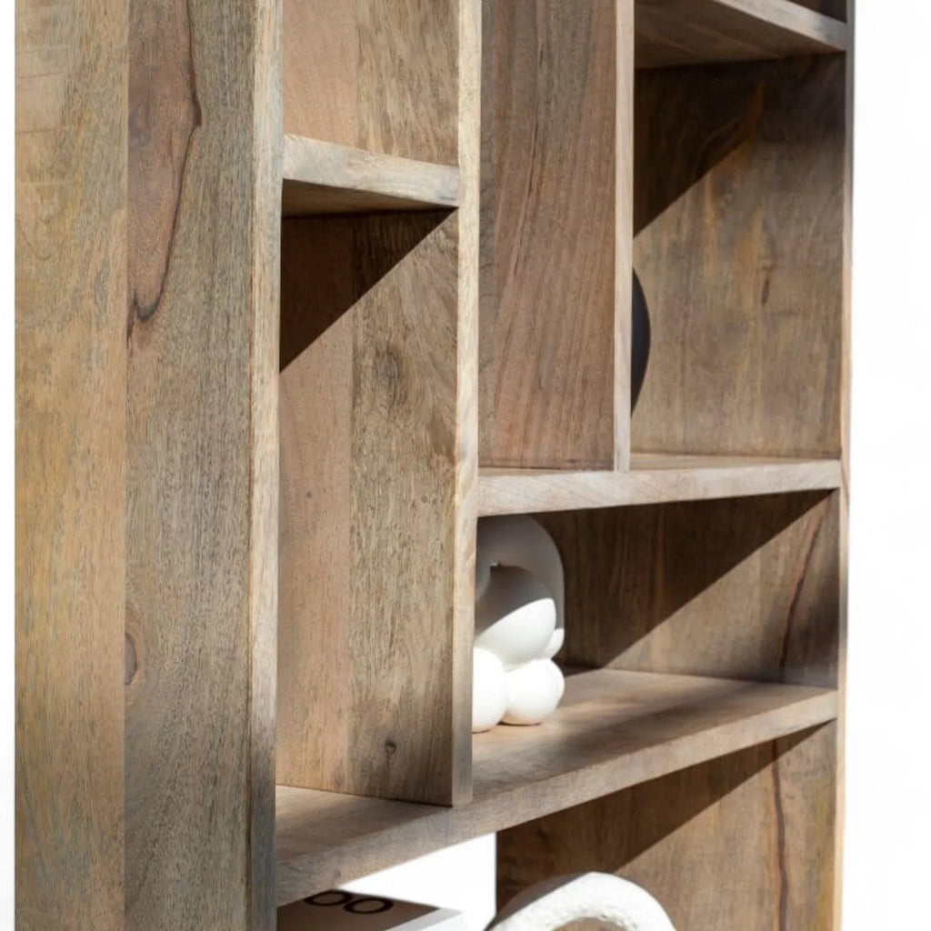 Nismaaya Open Wooden Display Shelves Unit