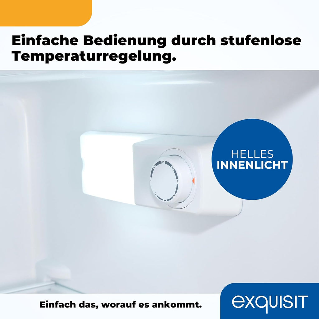 Exquisit Kühlschrank ohne Gefrierfach, Großer Kühlschrank, 5 Ablagen, 242 Liter, Vollraumkühlschrank 143 cm hoch, KS5320-V-H-040E weiss