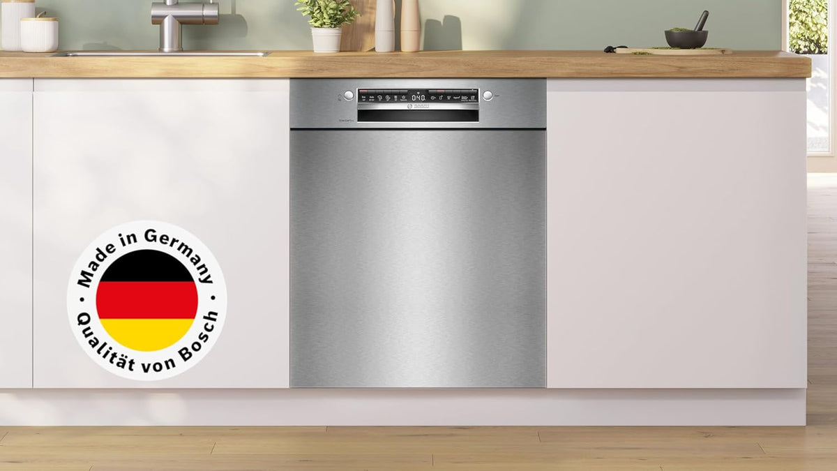 Bosch SMV4ETX08E, Serie 4, Smarter Geschirrspüler Vollintegriert 60 cm, Besteckkorb, Spülmaschine mit Programmassistent, besonders Leise, Rackmatic, Automatische Türöffnung, InfoLight, AquaStop