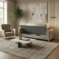 Ensemble Canapé 3+3+1 Convertible Coffre – Taupe ou Beige