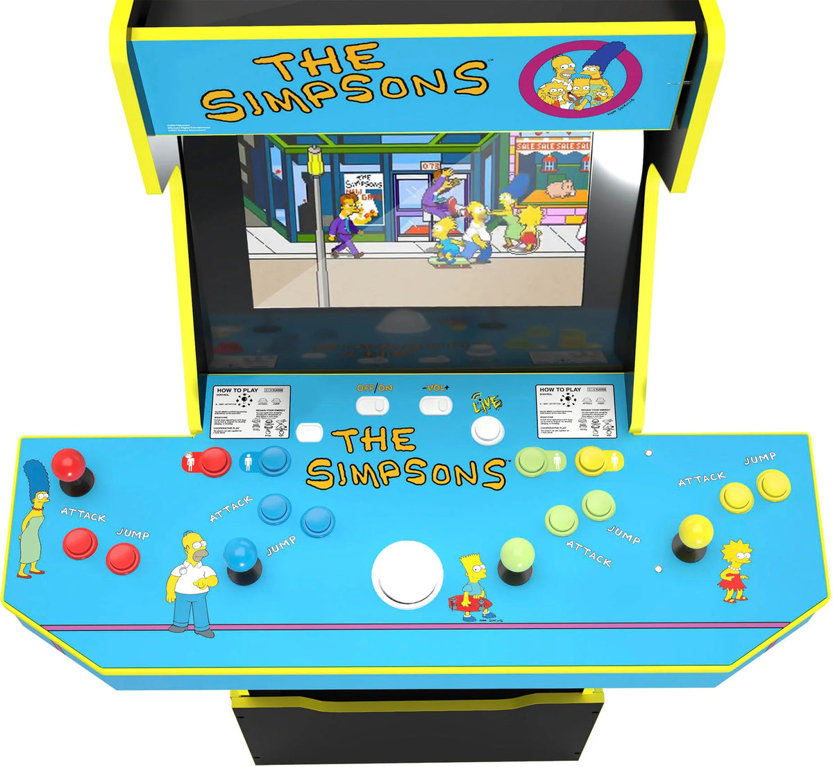 Arcade1Up – Máquina Arcade Edición 30º Aniversario de Los Simpsons con Taburete y Caja Metálica – Multicolor
