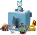Toniebox Extrapack – Toniebox Starterset Blau mit Kreativtonie + 4 x Disney Tierische Helden Hörfiguren, Audioplayer für Hörbücher und Lieder, kabellose Musikbox mit Disney Hörspiel