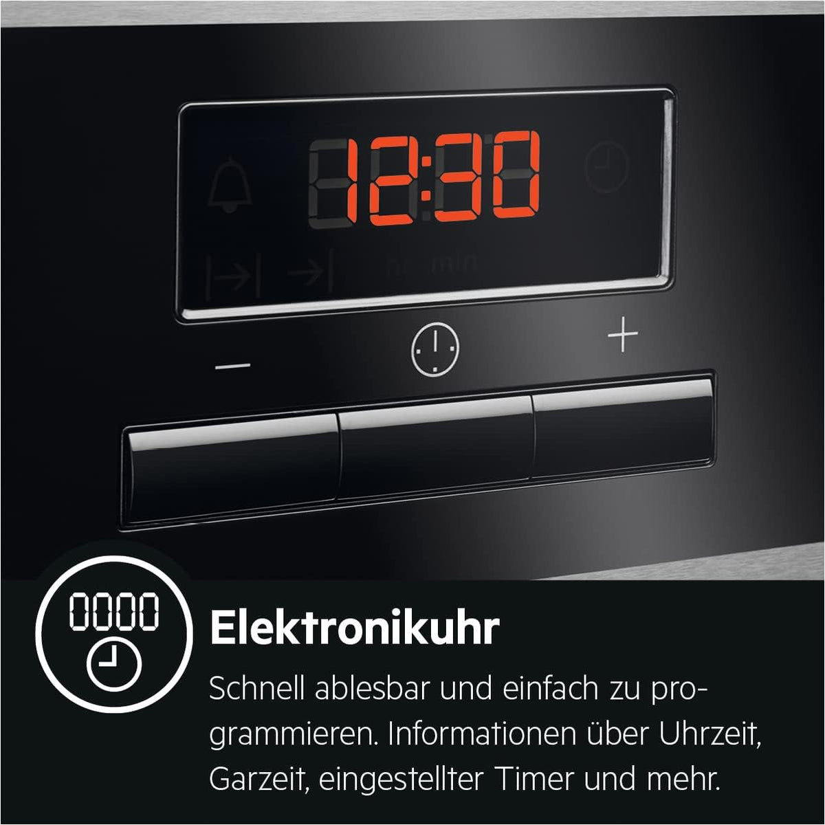 AEG Einbaubackofen – Serie 5 Ringheißluft: Gleichmäßige Garergebnisse auf 3 Ebenen – Pyrolyse Selbstreinigung – 25 Automatikprogramme – LED-Touchdisplay – Schnellaufheizung – Schwarz – BPE53516AB