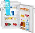 Bomann® Kühlschrank ohne Gefrierfach | Energieklasse D | 85cm | leise 39dB | 3 Ablagen | Türanschlag wechselbar | 133L | Kühlschrank klein mit Gemüsefach | Standardkühlschrank | VS 2195.1 weiß