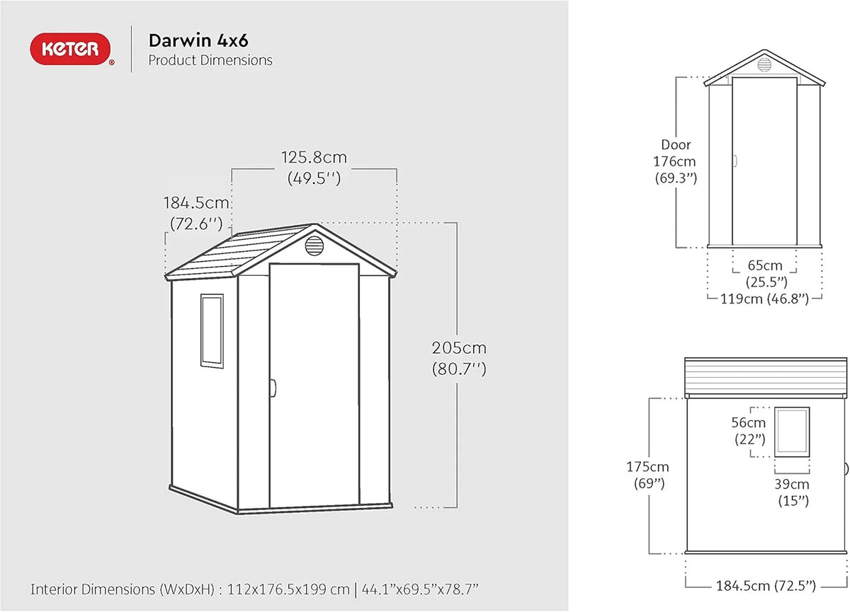 KETER Abri de Jardin Darwin 46, 2.2m²