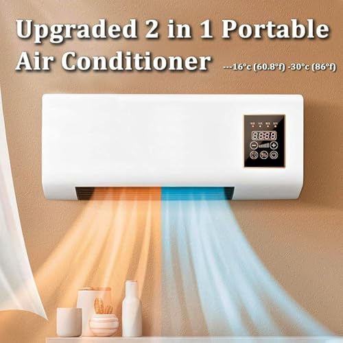 2-in-1 Mini Split AC, Kühl- und Wärmewandmontierte Einheit.Super leise tragbare Klimaanlage mit Fernbedienung.Tool-Free Setup für Home Office Schlafzimmer.Energieeffiziente 5-Min-Installation.Leichtes