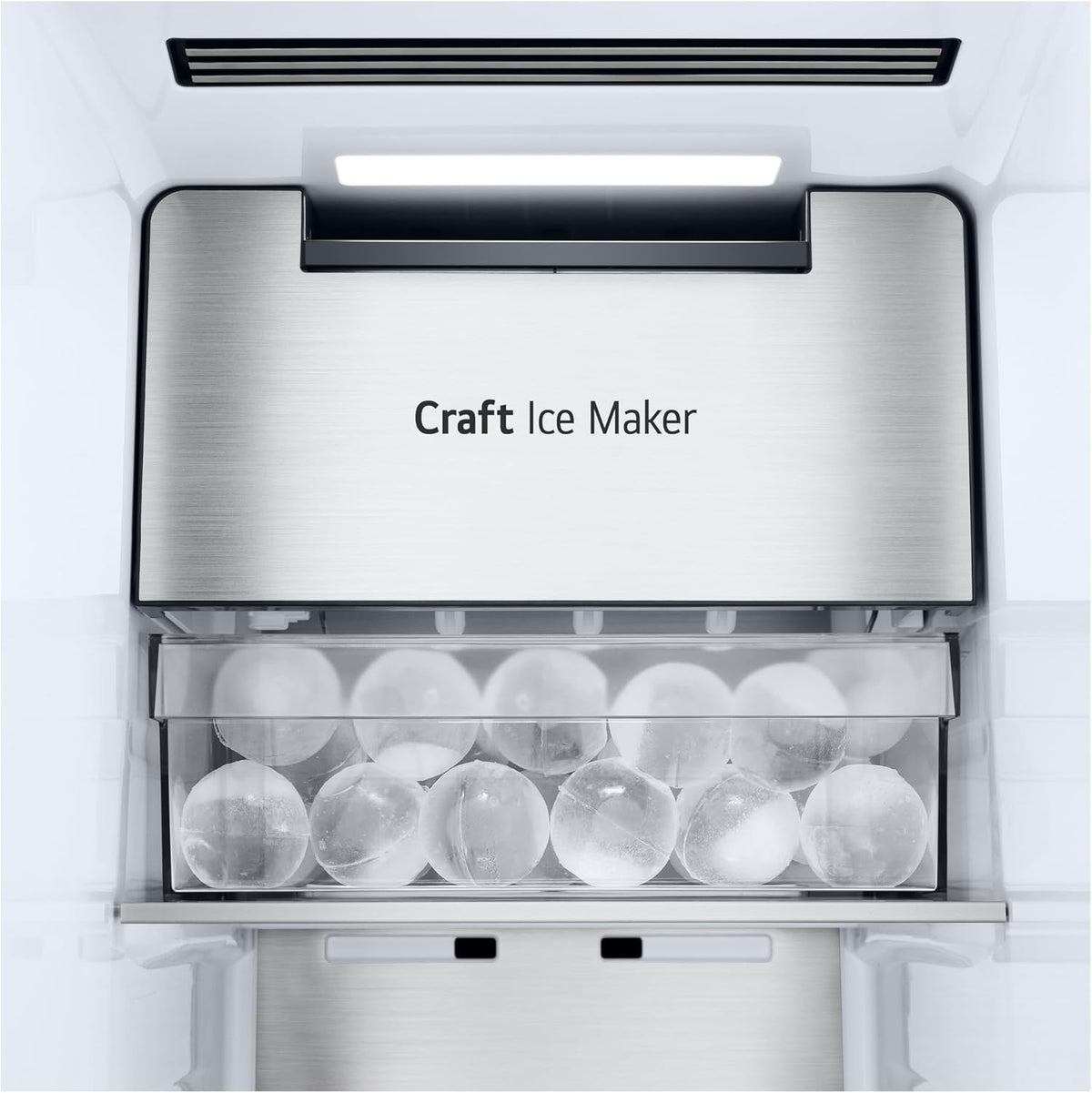 LG GSGV81PYLL Side by Side Kühlschrank, Klasse E, 635 L, Instaview, Kühlschrank mit Gefrierfach, Eis-, Crushed Ice- Wasserspender, Total NoFrost, Smart Inverter Kompressor, Wi-Fi