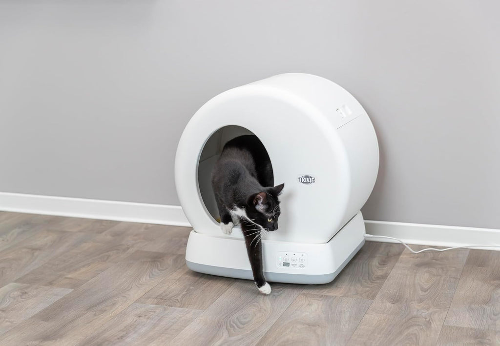 TRIXIE selbstreinigende Katzentoilette 53 x 55,5 x 52 cm – für anhaltende Sauberkeit – praktisches, elektrisches Katzenklo für Katzen ab 1,5 kg / 4 Monaten – leise & sicher - 40040