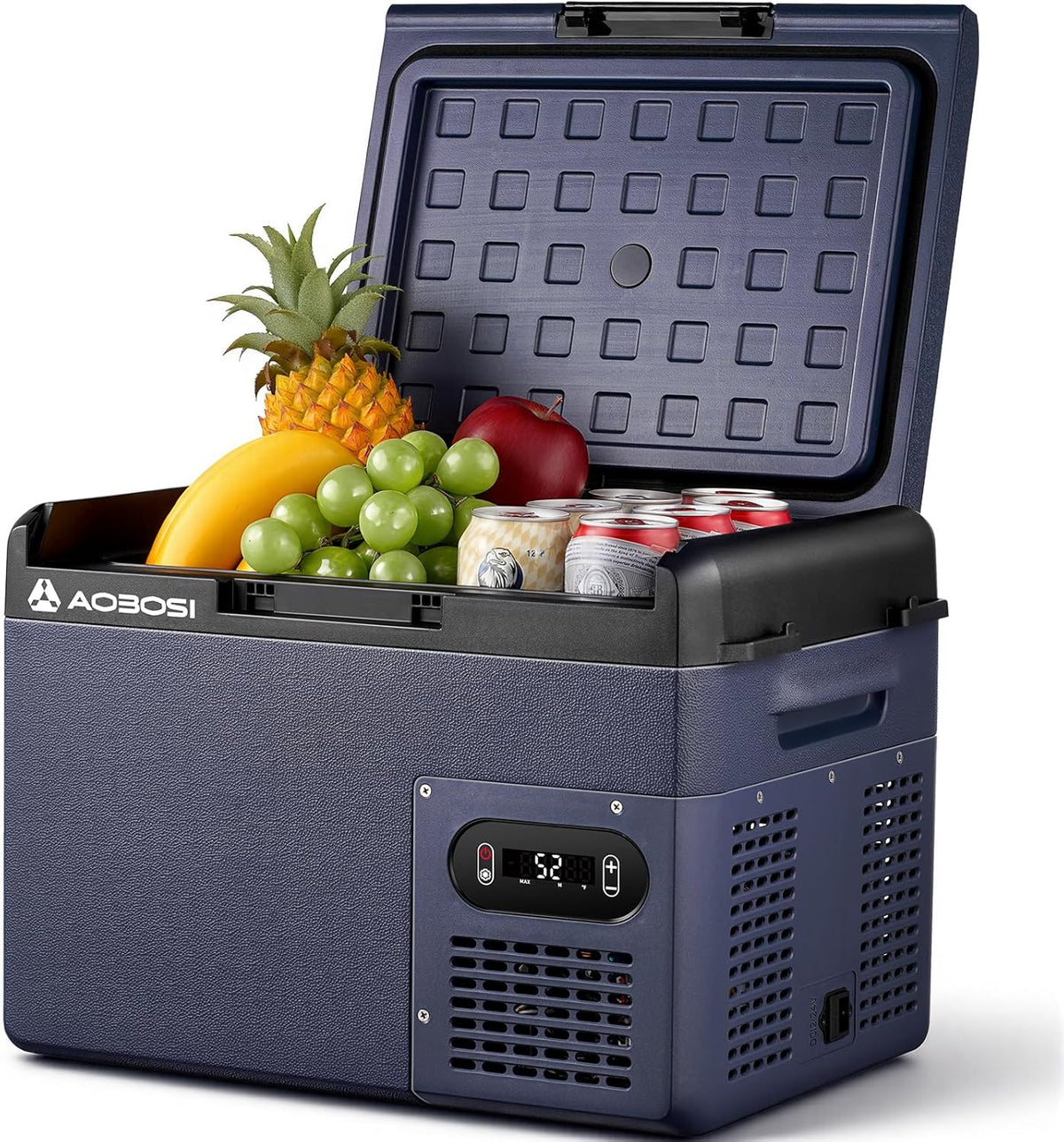 AAOBOSI Kompressor Kühlbox 15L, Tragbare Elektrische Kühlbox 12V/230V, IPX4 Wasserdicht, -20°C bis 20°C - Ideal für Auto, LKW, Boot, Camping, Reisen, Fischen, Garten & Outdoor-Aktivitäten
