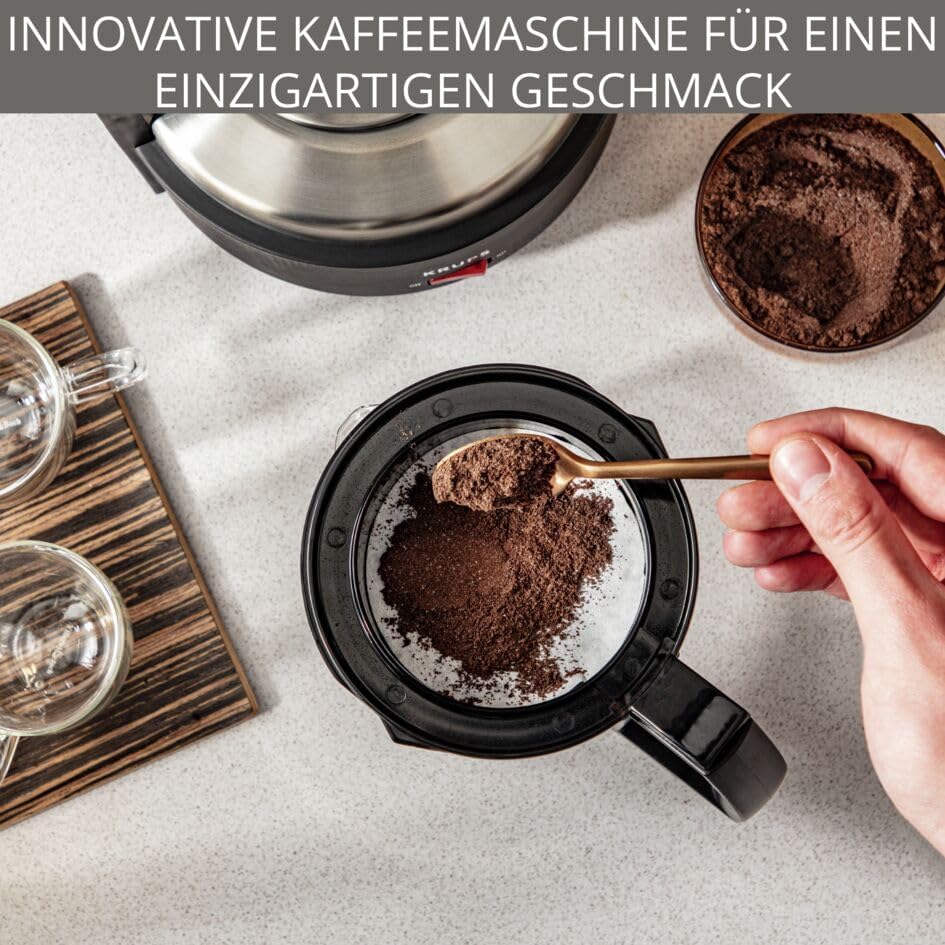 Krups KM4689 Filterkaffeemaschine T8 | 850 Watt | Automatische Abschaltung | 8-12 Tassen | Beleuchteter Ein-/ Ausschalter | Schwarz