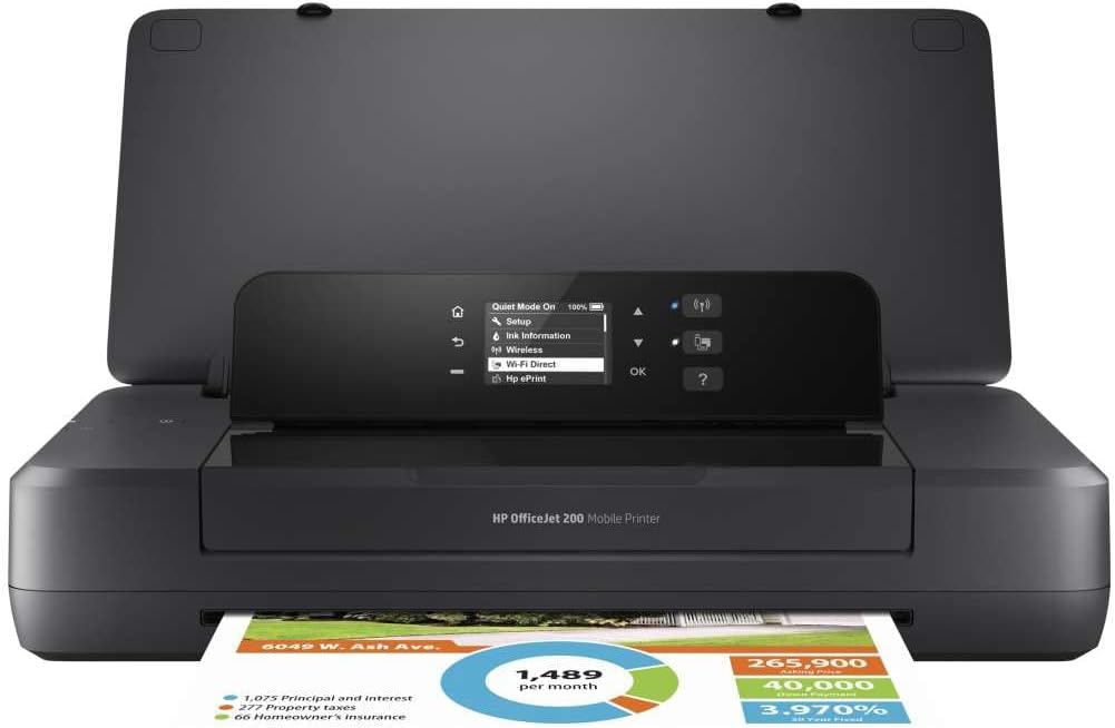 HP OfficeJet 200 Mobiler Tintenstrahldrucker (A4, Drucker, WLAN, HP ePrint, Airprint, USB, 4800 x 1200 dpi) schwarz