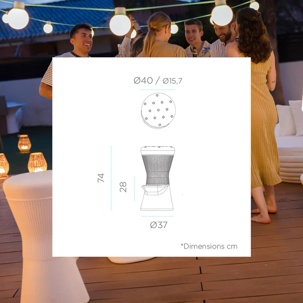 Pack x1 Barra de Bar Sicilia + x2 Taburete Corfu 74