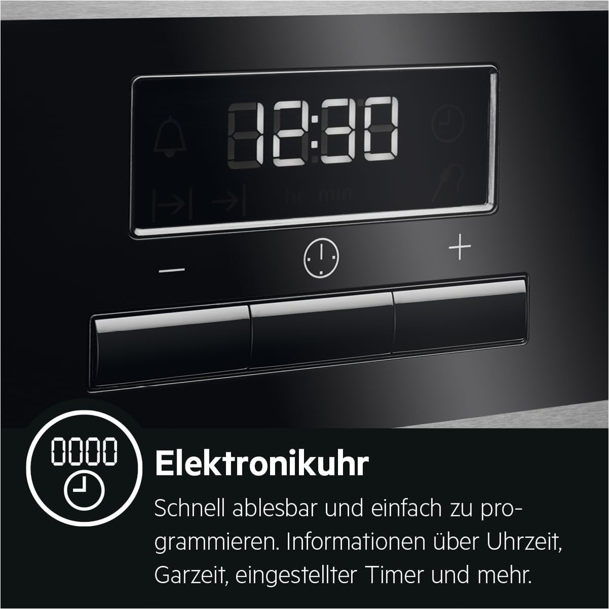 AEG Standherd mit Induktions-Kochfeld 60 cm/SteamBake – mit Feuchtigkeitszugabe/Hob²Hood/Touch-Bedienung/Grillfunktion/Display mit Uhr/Kindersicherung/A / CIB6644BBW