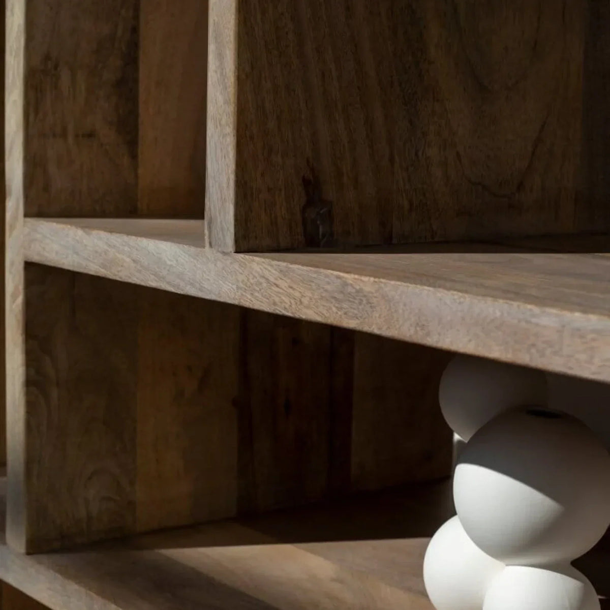Nismaaya Open Wooden Display Shelves Unit