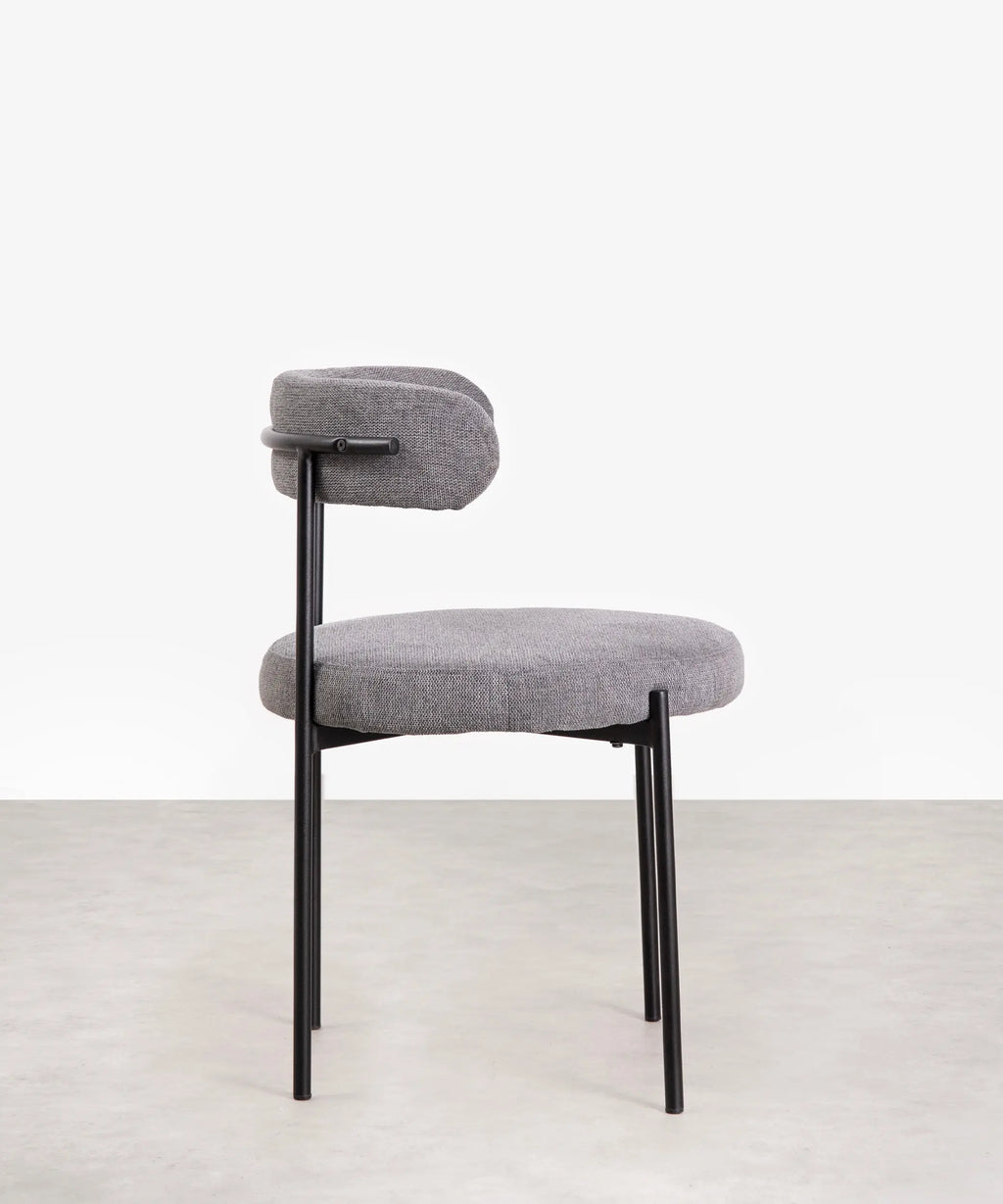 Silla de Comedor en Tela y Metal Alexia