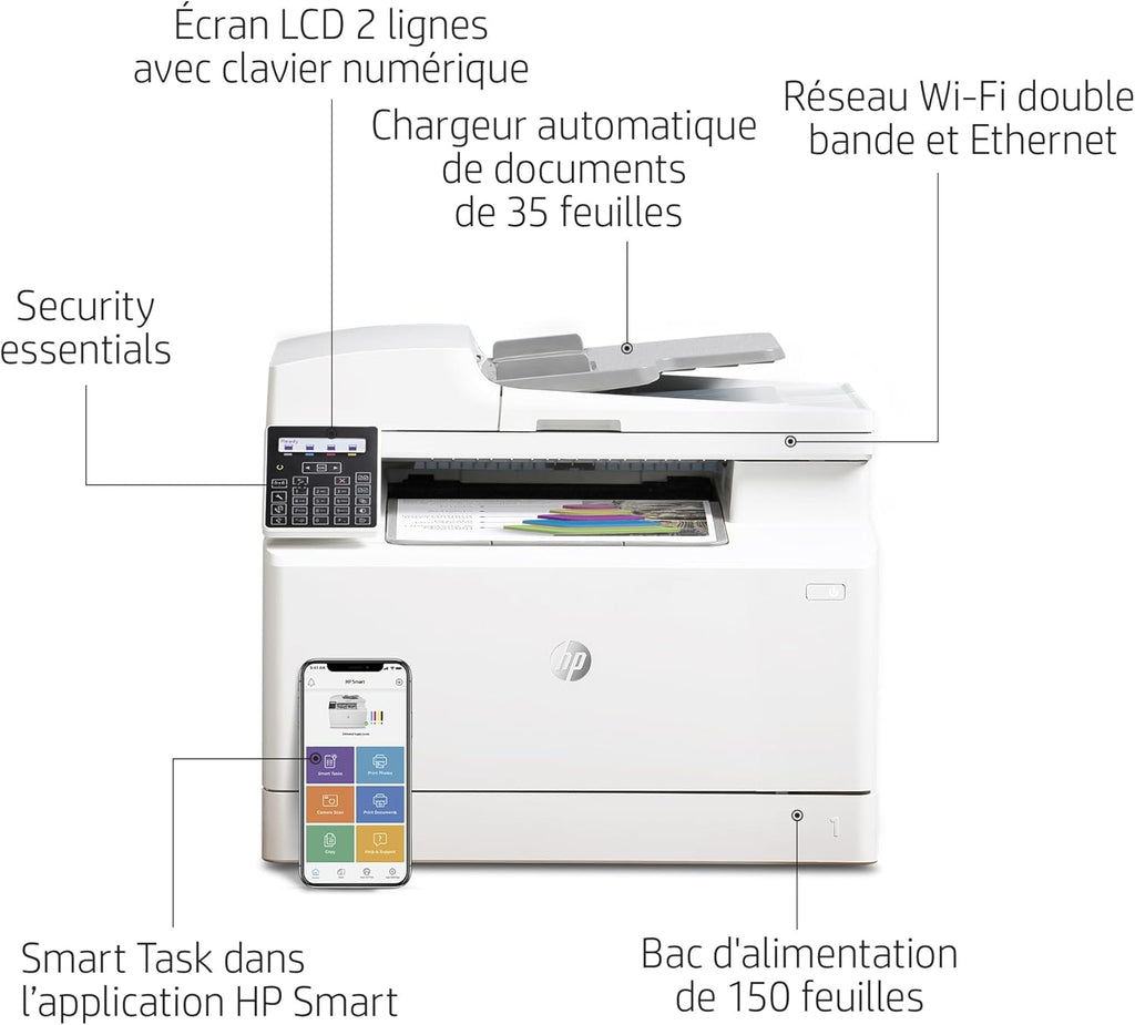 HP Color LaserJet Pro MFP 3302fdwg Multifunktions-Farblaserdrucker, Fax, Automatischer beidseitiger Druck, Touchscreen, Wi-Fi, Ethernet, USB, HP Wolf Pro Security