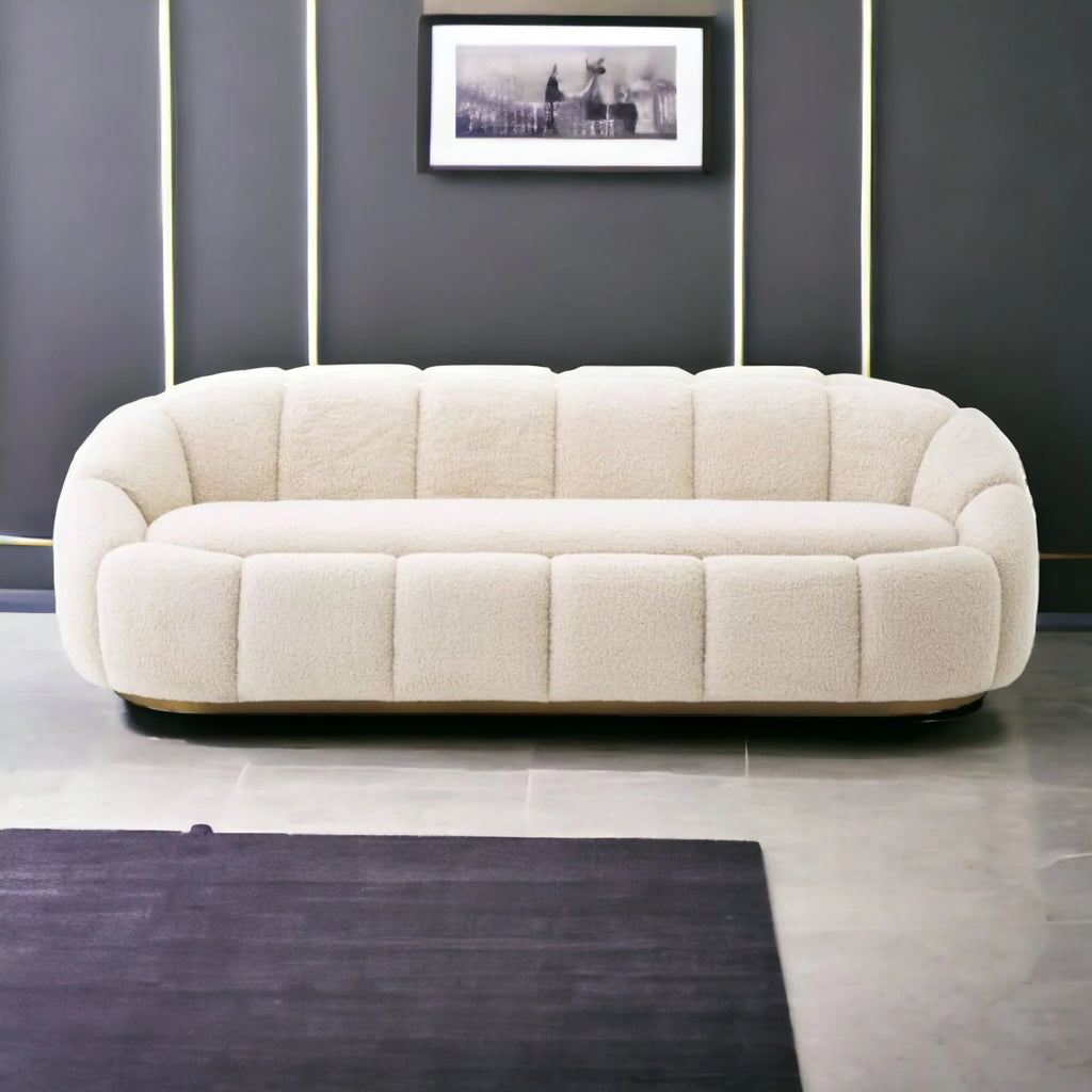 Becalel 3 Seater Fabric Sofa