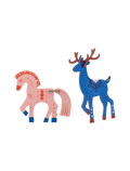 Northern Tales Ornament "The little Horse & Deer"